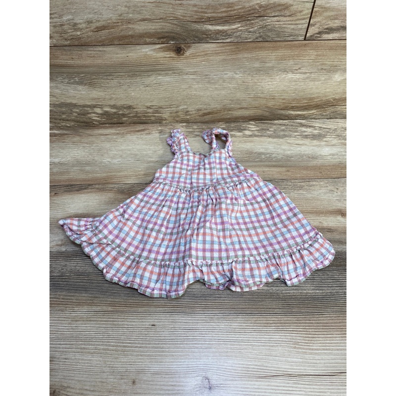 Cat & Jack Plaid Sleeveless Dress White/Pink sz 12m Pink 12m