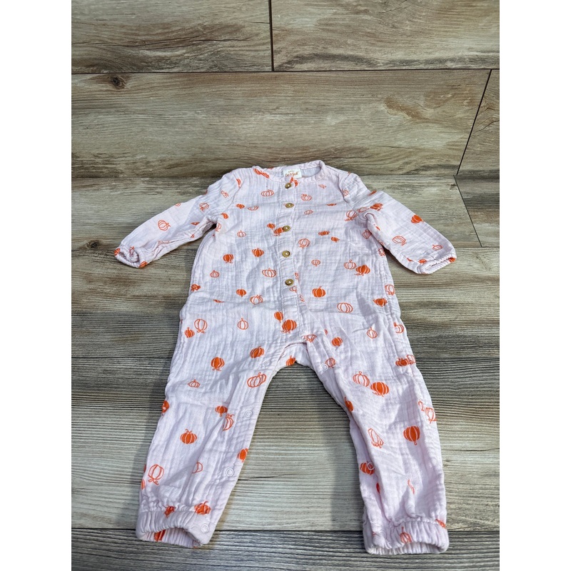 Cat & Jack Pumpkin Print Coverall Pink sz 12m Pink 12m