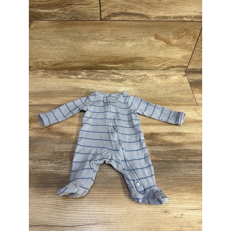 Child Of Mine Striped Sleeper Blue sz Preemie Blue Preemie