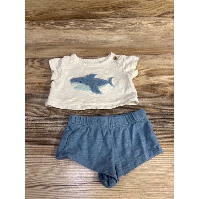 Cloud Island 2pc Shirt & Shorts White sz Newborn White Newborn