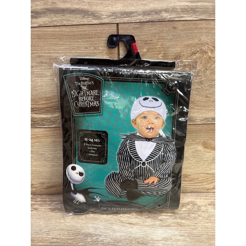Disney 2pc Jack Skellington Costume Black sz 12-24m Black 12m