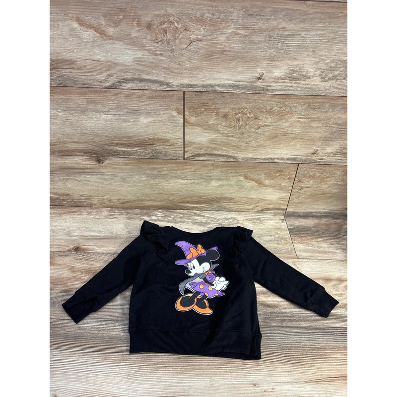 Disney Junior Minnie Mouse Halloween Sweatshirt Black sz 2T Black 2T