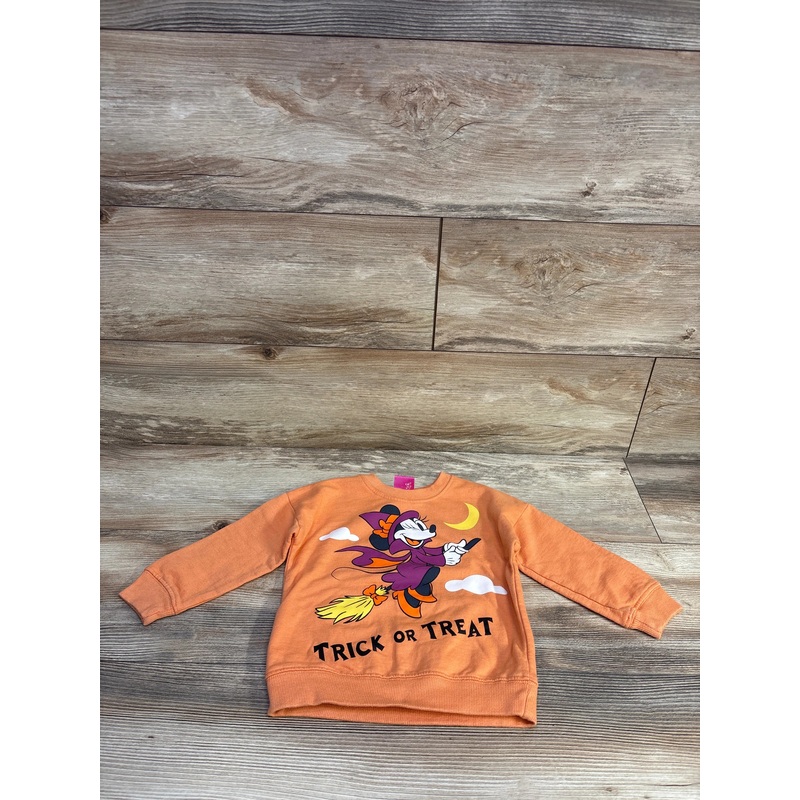 Disney Junior Minnie Mouse Trick Or Treat Sweatshirt Orange sz 2T Orange 2T