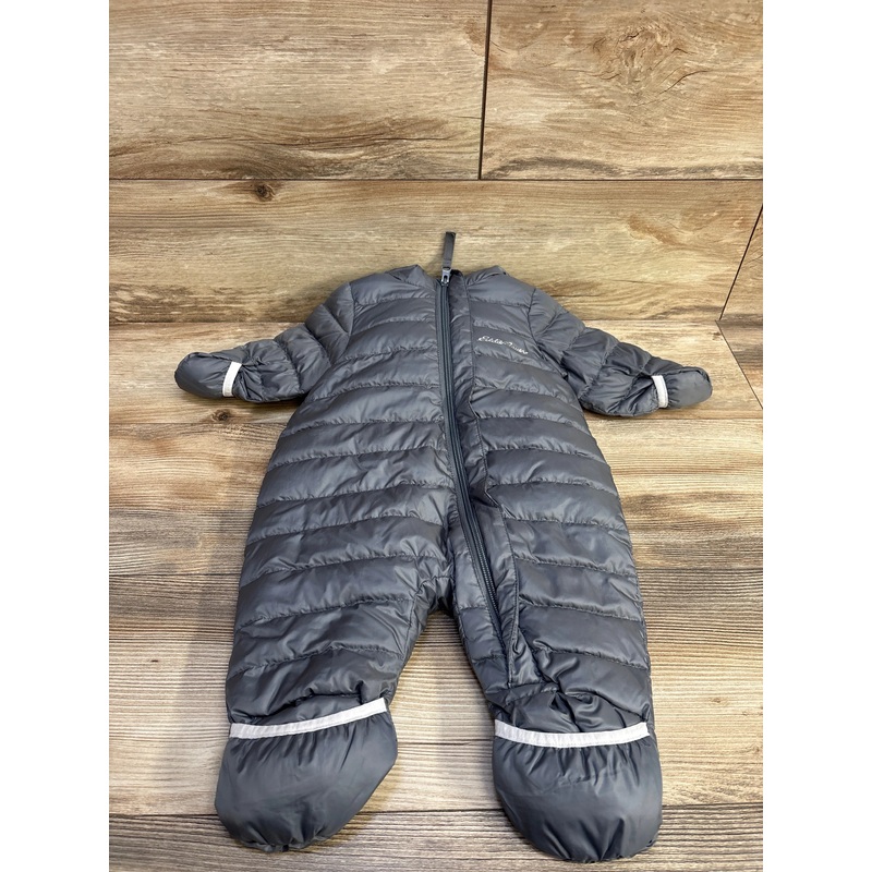 Eddie Bauer Sherpa Lined Hooded Snowsuit Grey sz 0-3m Grey Newborn