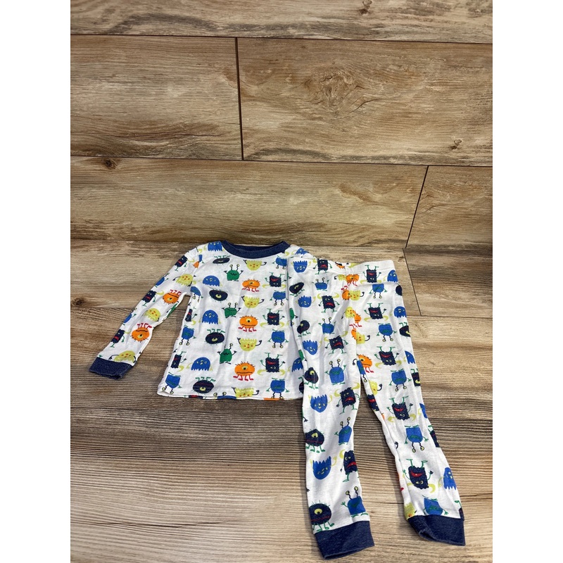 Freestyle 2pc Monster Pajama Set White sz 2T White 2T
