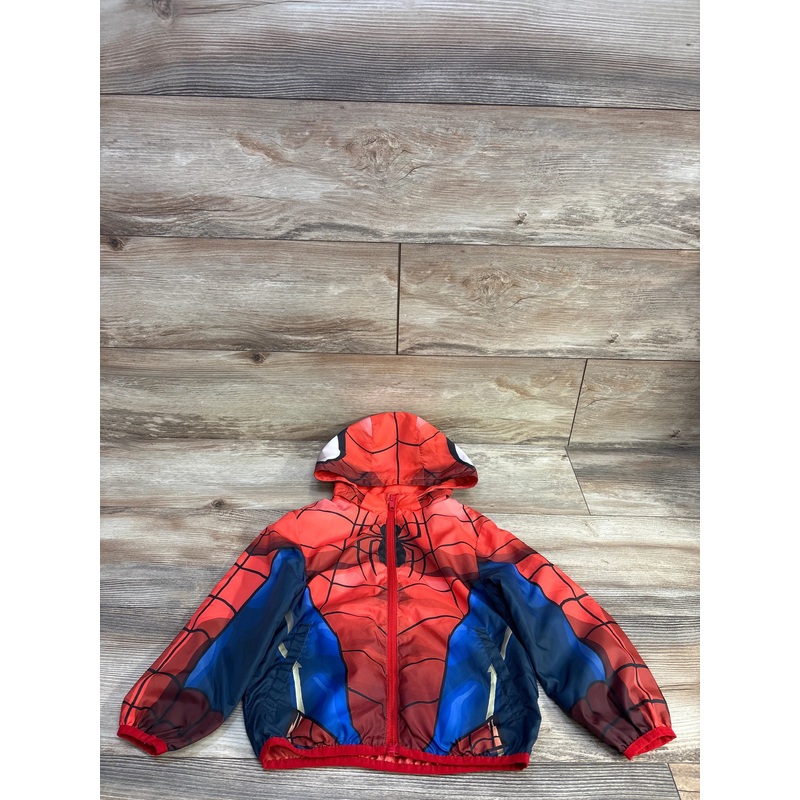 H&M Marvel Spider-Man Windbreaker Red sz 3-4T Red 3T