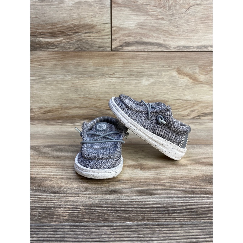 Hey Dude Wally Slip-On Shoes Grey sz 5c