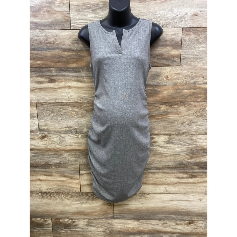 Isabel Maternity Tank Bodycon Dress Grey sz Medium Grey Maternity Medium