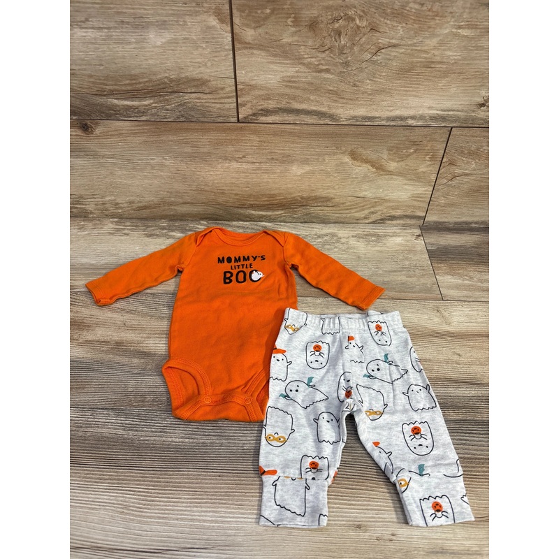 Just One You 2pc Mommy’s Little Boo Bodysuit Set Orange sz 3m Orange 3m