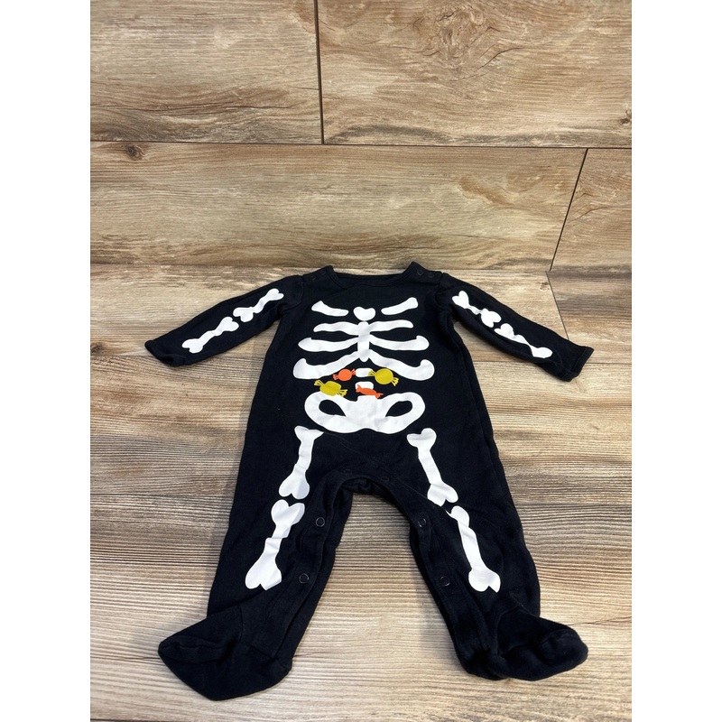 Just One You Skeleton Footed Coverall Black sz 9m Black 9m