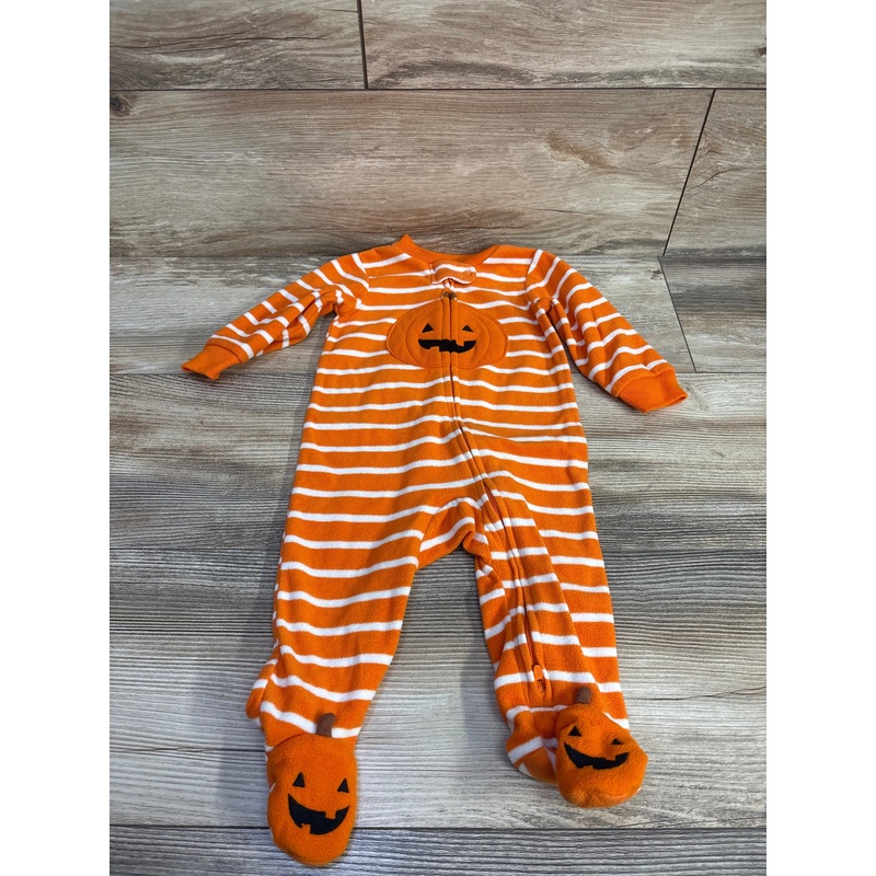 Just One You Striped Pumpkin Blanket Sleeper Orange sz 6m Orange 6m