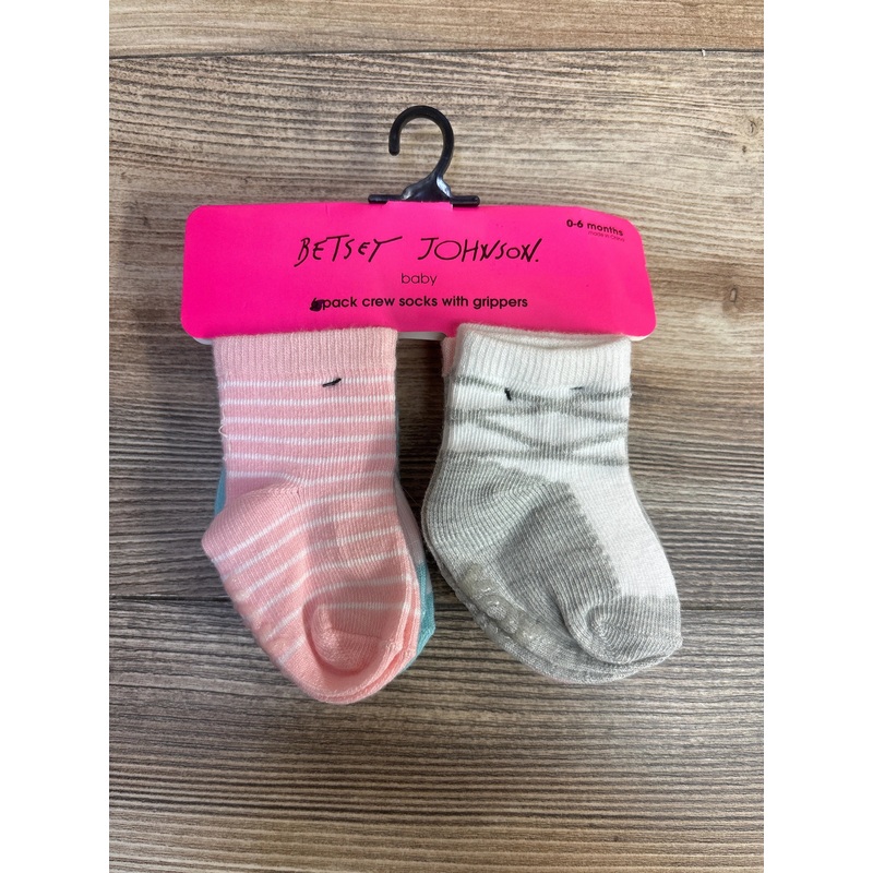 NEW Betsey Johnson 5pk Crew Socks sz 0-6m