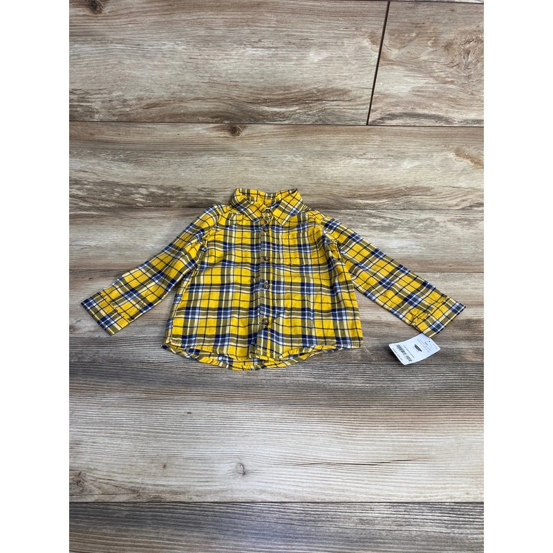 NEW Carter’s Plaid Button-Up Shirt Yellow sz 24m Yellow 24m