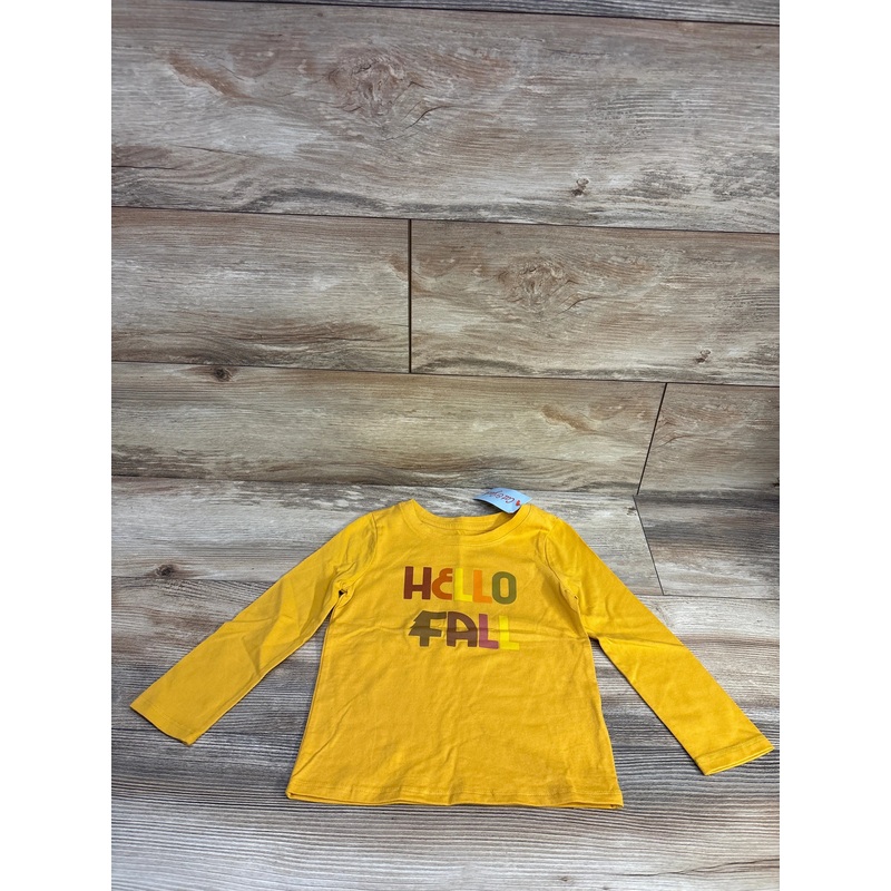 NEW Cat & Jack Hello Fall Long Sleeve Shirt Yellow sz 3T Yellow 3T