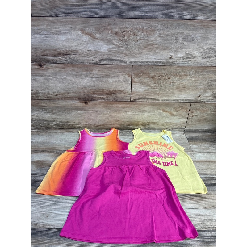 NEW Children’s Place 3pk Ombre Tank Tops Pink/Yellow sz 5T Pink 5T