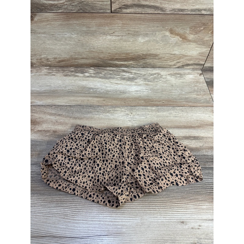 Okie Dokie Leopard Print Pull On Shorts Brown sz 4T Brown 4T