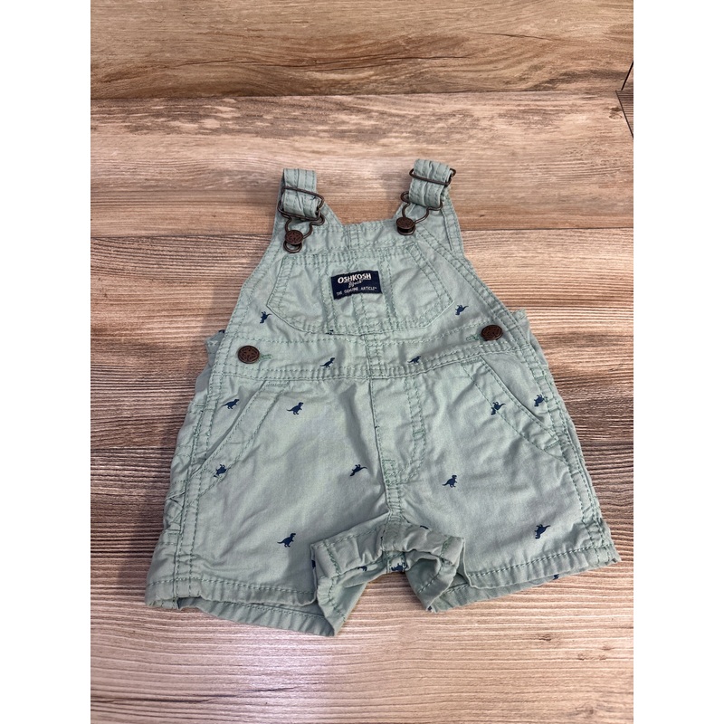OshKosh Dinosaur Shortalls Mint sz 3m Green 3m Boys
