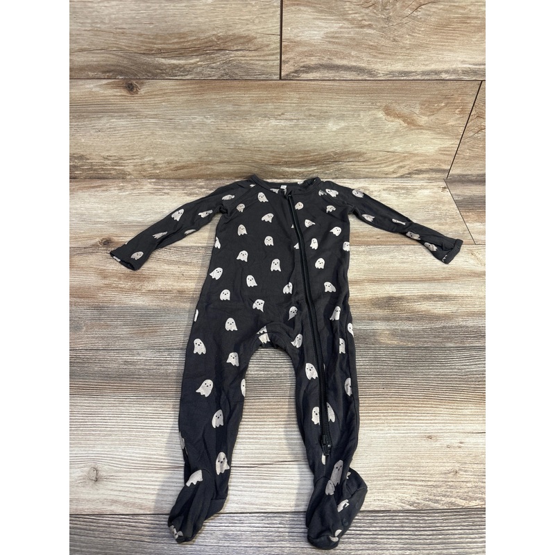 Quincy Mae Ghost Zip Footie Pajamas Black sz 6-12m Black 6m