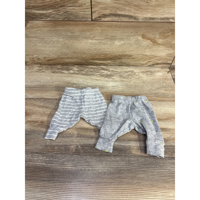 Simple Joys 2pk Dino & Striped Pants Grey sz Preemie Grey Preemie