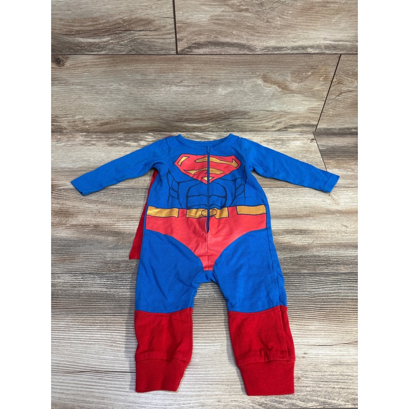 Superman Coverall w/Cape Blue sz 3-6m Blue 3m