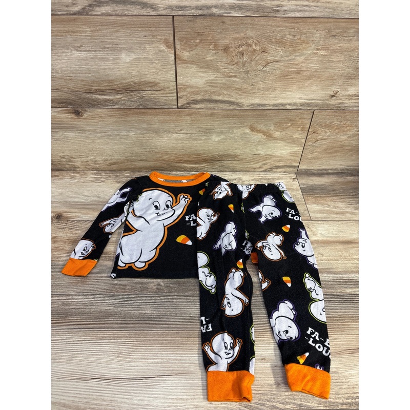 The Friendly Ghost Casper 2pc Pajama Set Black sz 3T Black 3T