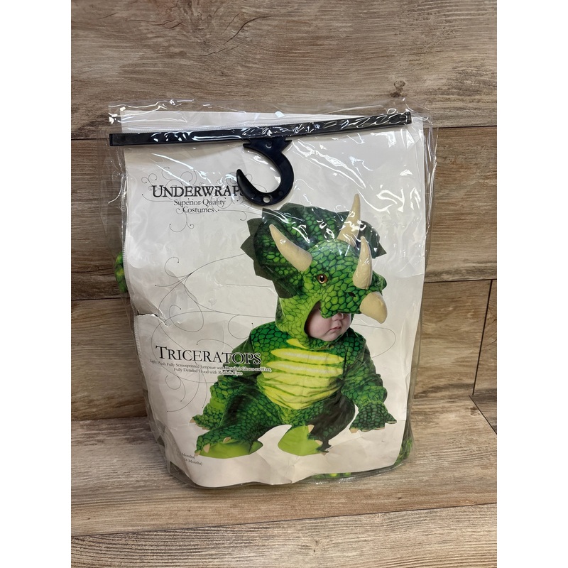 Underwraps 3pc Triceratops Costume Green sz 18-24m 18m Green