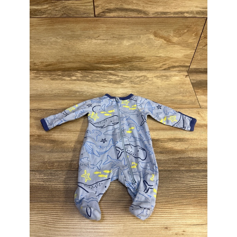 Wonder Nation Shark Sleeper Blue sz Preemie Blue Preemie