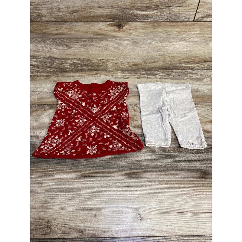 Burt’s Bees Baby 2pc Top & Leggings Red sz 6-9m Red 6m