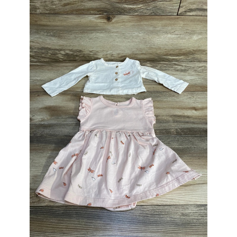 Carter’s 2pc Cardigan & Bodysuit Dress White/Pink sz 6m Pink 6m