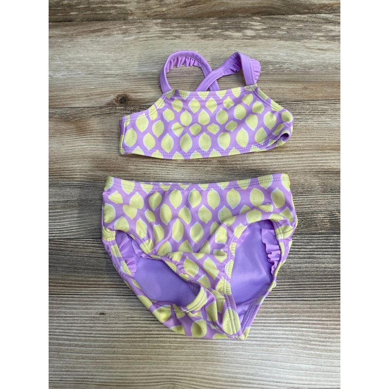 Cat & Jack 2pc Lemon Print Swimsuit Purple sz 18m Purple 18m