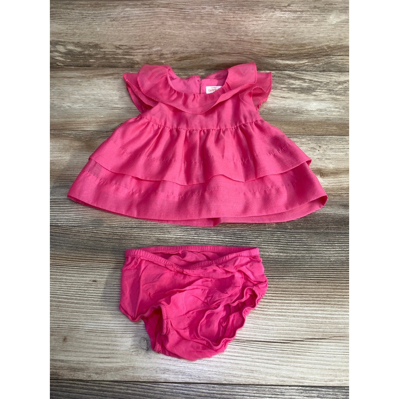 Cat & Jack Flutter Sleeve Dress & Bloomers Pink sz 0-3m Pink Newborn