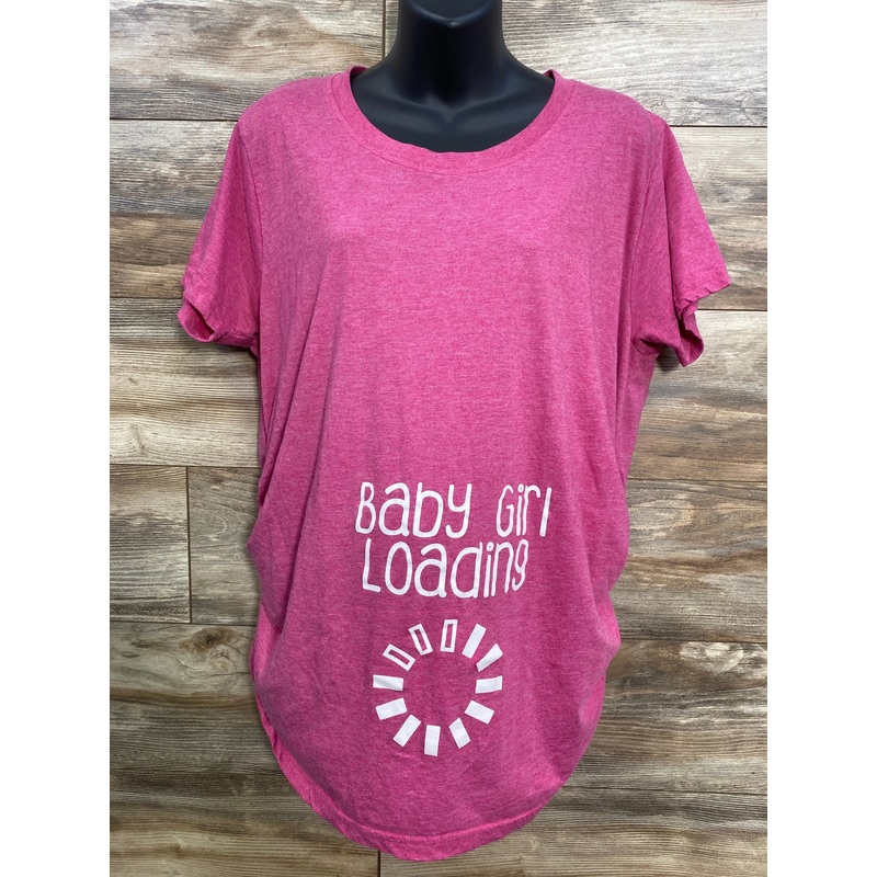 Crazy Dog Baby Girl Loading Ruched Shirt Pink sz 3XL Pink Maternity XXL +