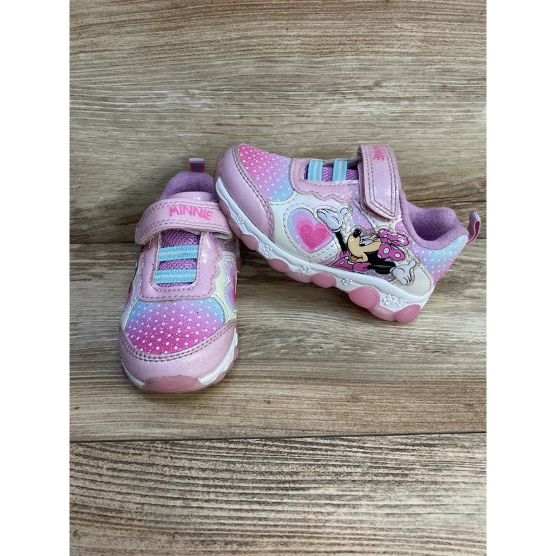 Disney Minnie Mouse Girl’s Lighted Athletic Sneakers sz 7c