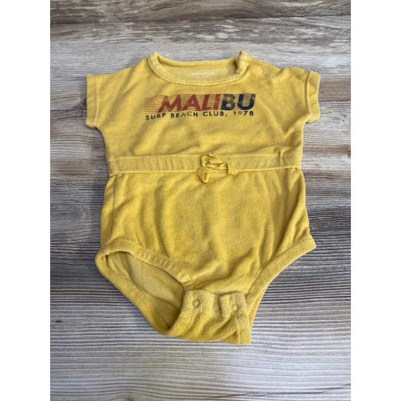 Grayson Mini Malibu Terry Romper Yellow sz 3-6m Yellow 3m