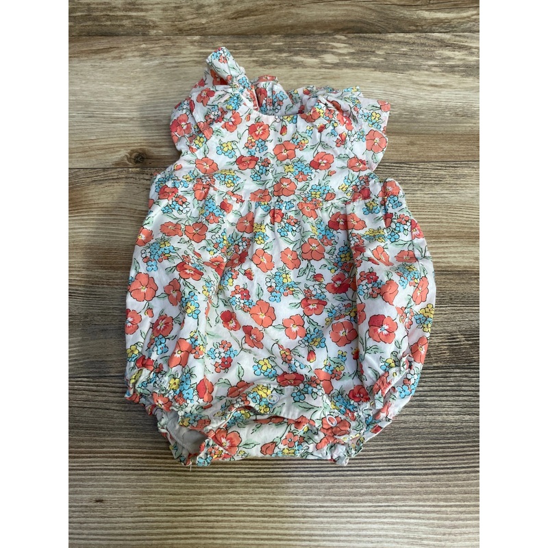 Janie and Jack Floral Ruffle Sleeve Romper White sz 0-3m White Newborn