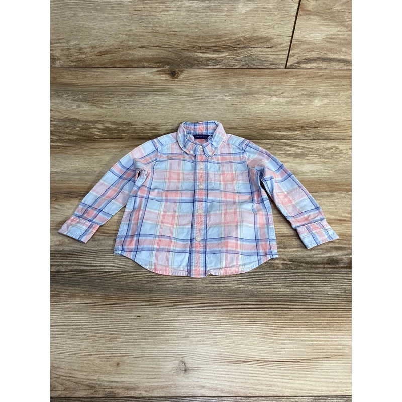 Janie and Jack Plaid Button Down Shirt Blue sz 18-24m Blue 18m