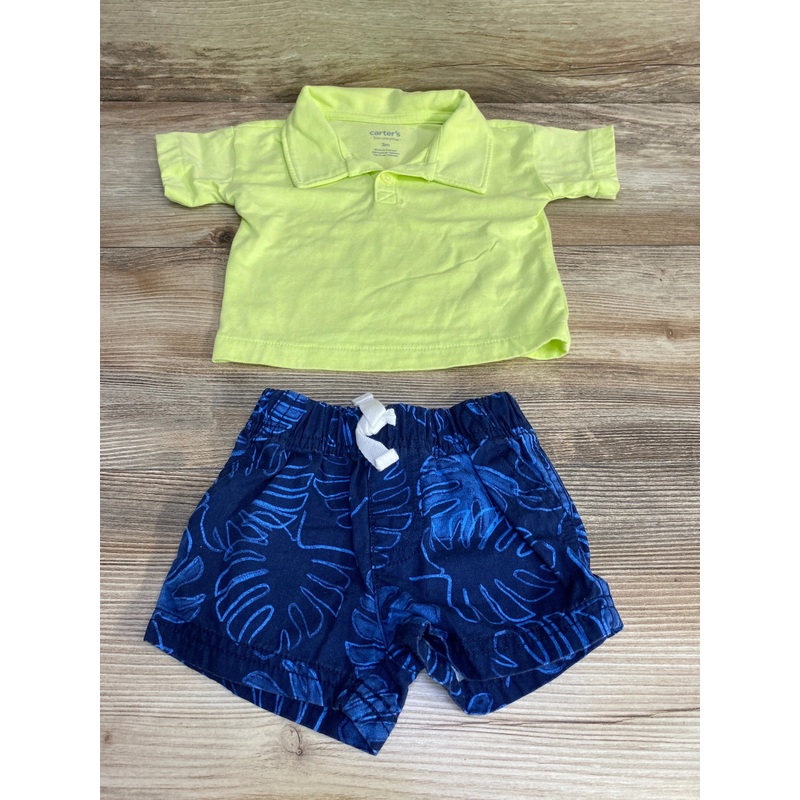 Just One You 2pc Polo Shirt & Shorts Green sz 3m Green 3m