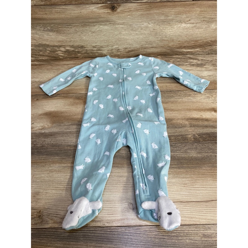 Just One You Bunny Print Sleeper Blue sz 6m Blue 6m