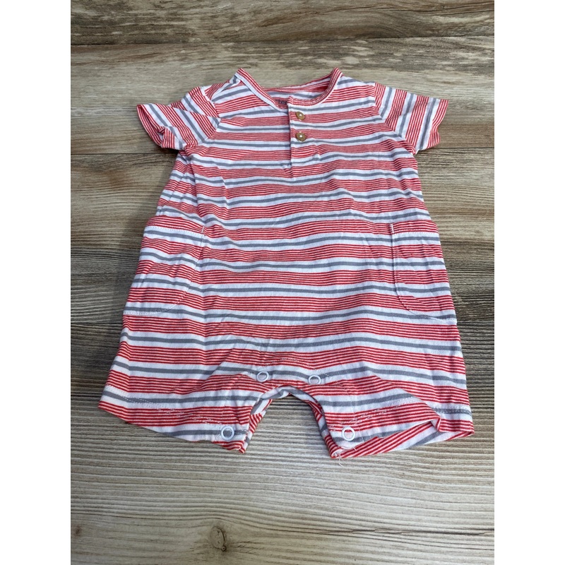 Just One You Striped Shortie Romper Red sz 6m Red 6m