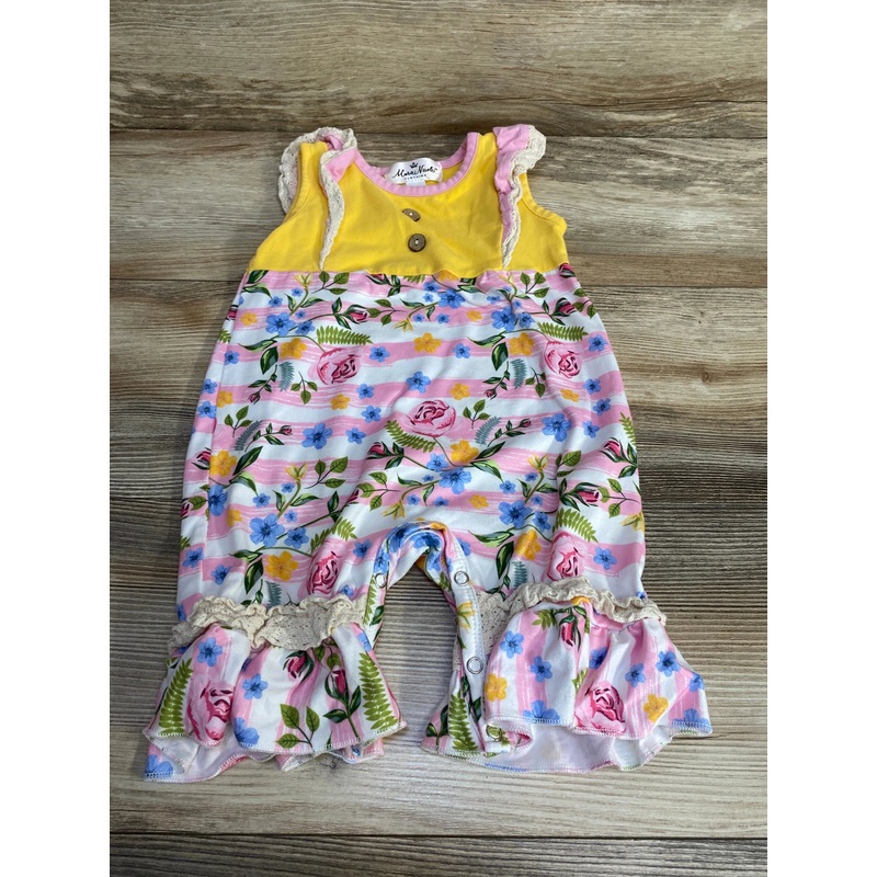 Marie Nicole Floral Romper Yellow sz 12-18m Yellow 12m