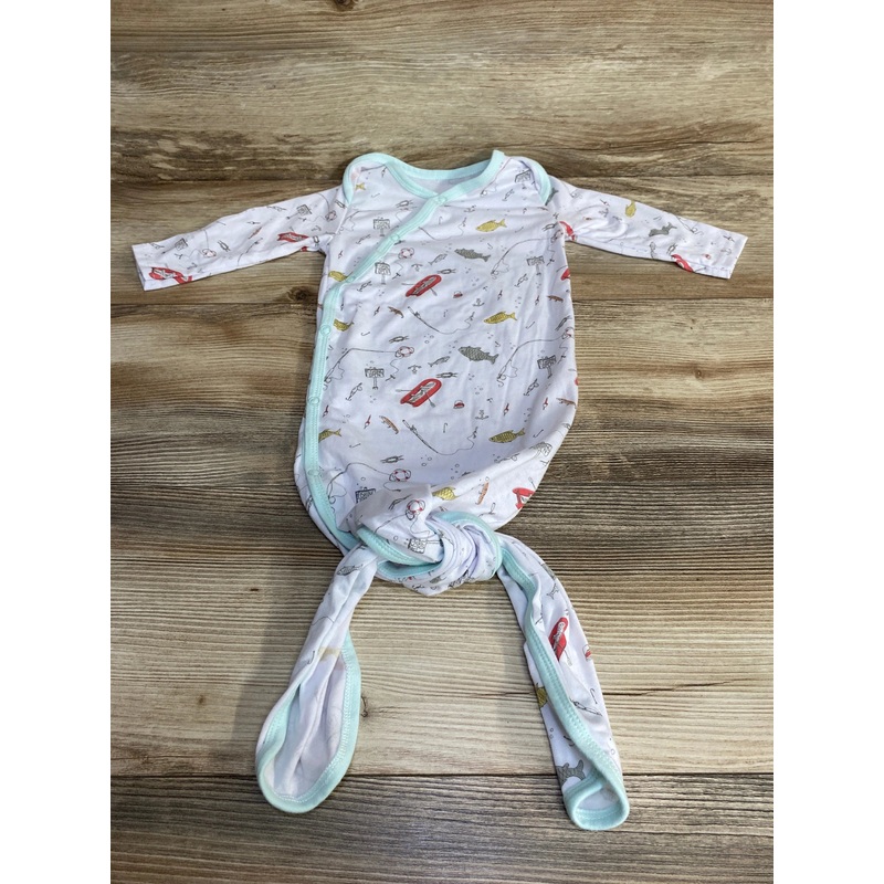 Modern Baby Fishing Knot Gown White sz 0-3m White Newborn