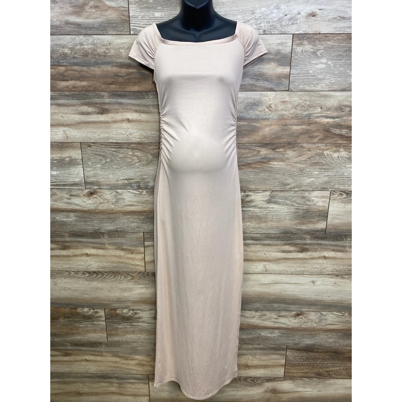 Mother Bee Cap Sleeve Maxi Dress Stone sz Small Beige Maternity Small
