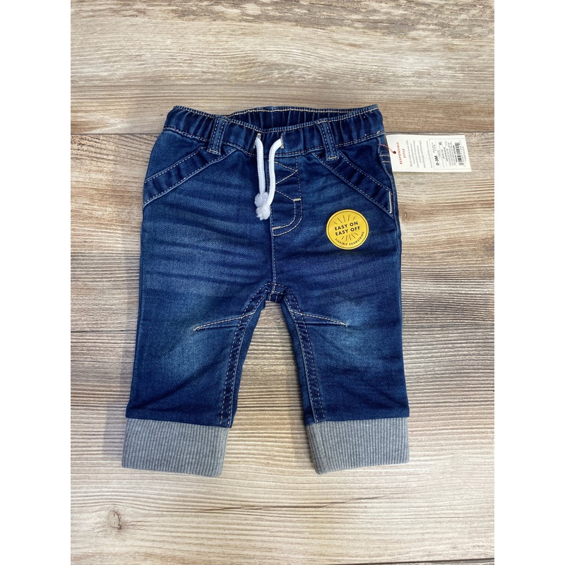 NEW Cat & Jack Drawstring Jogger Jeans Blue sz 0-3m Blue Newborn