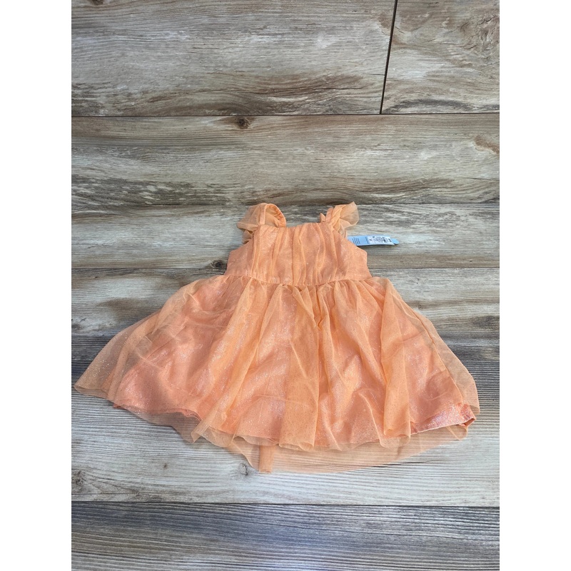 NEW Cat & Jack Glitter Tank Dress Orange sz 2T Orange 2T
