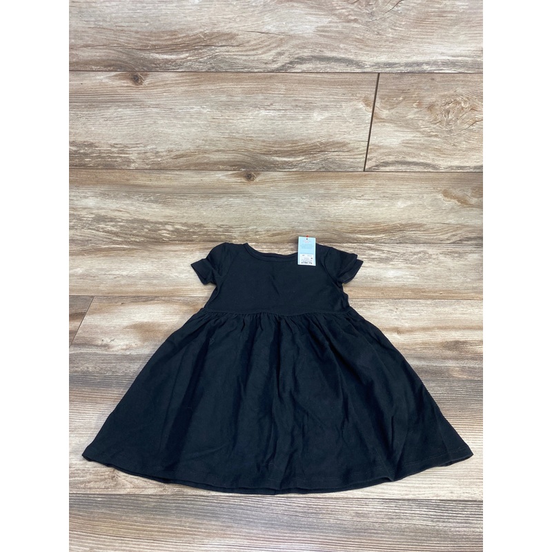 NEW Cat & Jack Short Sleeve Dress Black sz 5T Black 5T