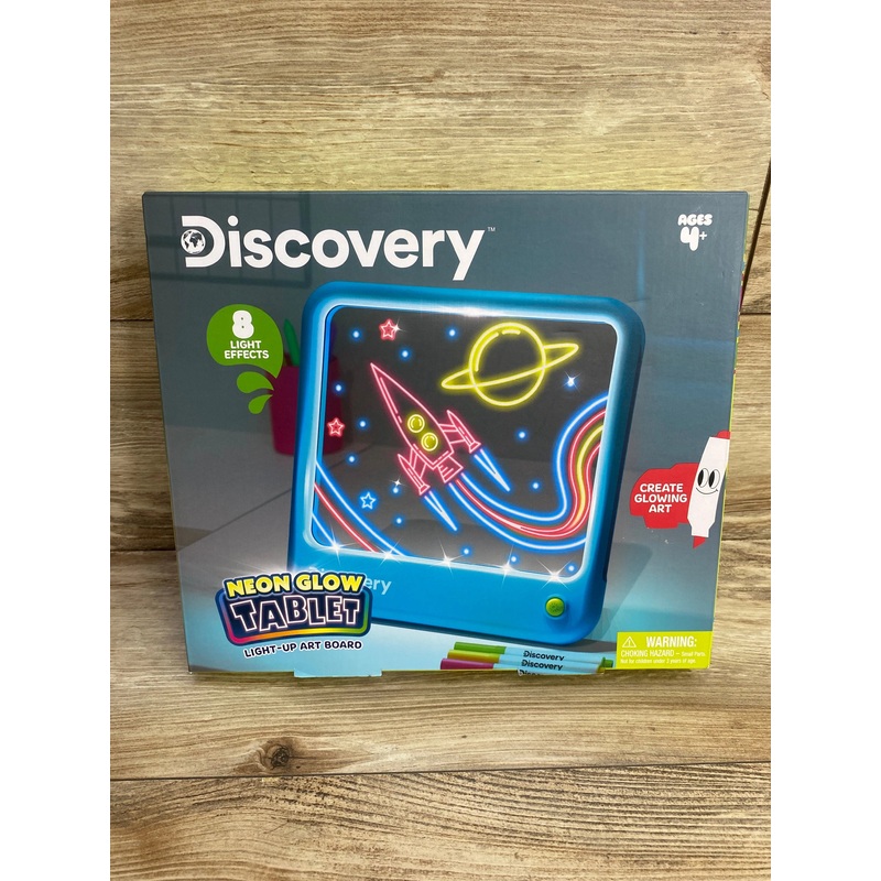 NEW Discovery Kids Neon Glow Tablet Light-Up Art Board