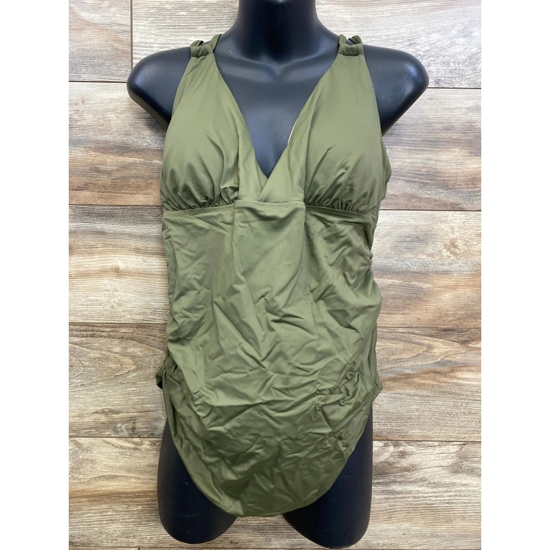 NEW Gap Maternity 1pc Strappy V-Neck Swimsuit Green sz XXL Green Maternity XXL +