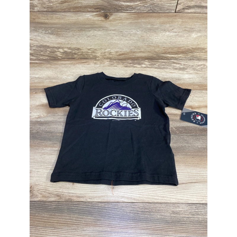 NEW MLB Colorado Rockies Black Primary Team Logo T-Shirt sz 4T Black 4T