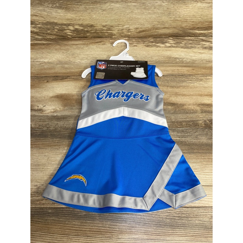 NEW NFL Los Angeles Chargers 2pc Cheer Captain Jumper Dress sz 12m Blue 12m
