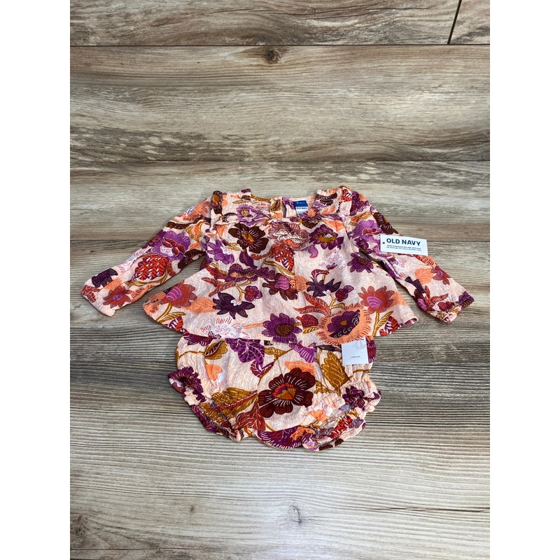 NEW Old Navy 2pc Floral Top & Bloomers Pink sz 6-12m Pink 6m